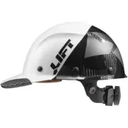 LIFT Safety HDC50C-20CK DAX Hard Hat - Front Brim White/Black Camo Carbon Fiber