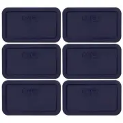 Pyrex 7214-PC Rectangle 4.8 Cup Storage Lid Cover Blue 6PK for Glass Dish