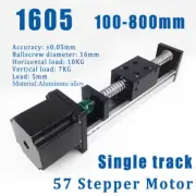 1605 100-800mm Ball Screw Linear Single Rail Motion Slide Table 57 Stepper Motor