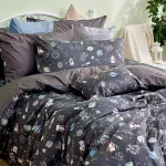 床包 / 雙人加大【真空黑】含兩件枕套 100%精梳棉 戀家小舖台灣製