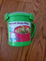 [Sistema] Microwave Soup Mug 22.1 oz Cup Medium BPA Free Microwaveable Green