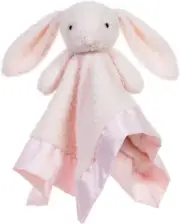 Pink Bunny Security Blanket - 13" Plush Baby Lovey, Soft Snuggler