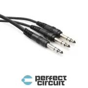 Hosa CYS-103 1/4" TRS to Dual 1/4" TRS Y CABLE - 3FT - PERFECT CIRCUIT