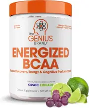Genius BCAA Energy Powder, Grape Limeade - Nootropic Amino Acids & Muscle Recove