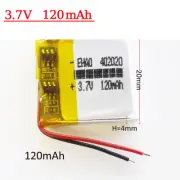 1Pc/10Pcs 3.7v 120mAh Lipo Polymer Battery 402020 For MID MP3 GPS Headset Lot