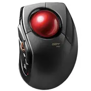 ELECOM Trackball Mouse M-DPT1MRXBK, Wired, Wireless, and Bluetooth, Gaming, High-Performance Ruby Ball, Advanced Responsiveness, 8 Mappable Buttons, S