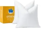 OTOSTAR Pack of 2 down and Feather Throw Pillow Inserts, 24 X 24 Soft Fluffy Squ