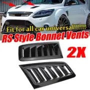 Bonnet Vent Hood Vent RS Style ABS Plastic For Ford FOCUS MK2 Glossy Black