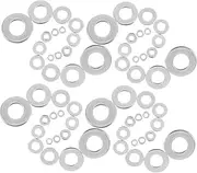 PLAFOPE 360pcs Metal Gaskets Lock Washer Assortment Flat Washers Assortment Kit Flat Round Washer Round Flat Washer Stainless Bolt Washer Flat Washer Kit Stainless Steel Silver