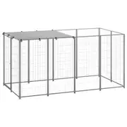 Andala Pets Dog Kennel Silver 2.42 m Steel