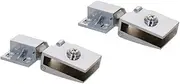 Glass Door Hinge,Bathroom Clamp,Pivot Hinges,Hinge,Hinges,Hardware,Glass Door Hinge Cupboard Showcase Cabinet Door Hinge Glass Clamp,Zinc Alloy, for 3-5mm/0.12"-0.20" Glass Thickness 2pcs