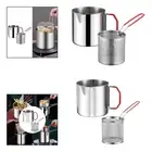 Deep Fry Pot with Strainer Basket Frying Pot Multifunctional Convenient Cleaning