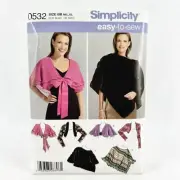 Simplicity 0532 Capelet Poncho and Shrug Misses Size M XL Sewing Pattern Easy