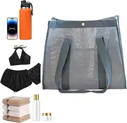 [Generic] Mesh Beach Bag - Summer Beach Tote Bag | Mesh Reusable Large Pool Shoulder Bag | Mesh Pool Pouch | Kitchen Reusable Grocery Packs For Travel Packs Cruise Boat Resort Picnic Vacation Outdoor