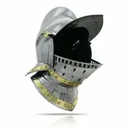Medieval Knight Armor Helmet Bergonet Closed Armour helmet