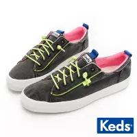 在飛比找Yahoo奇摩購物中心優惠-Keds KICKBACK 舒適免綁帶水洗感休閒鞋-黑