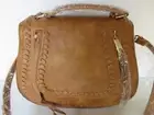 Urban Expressions Saddle Bag – Tan-Khloe Vegan Leather Crossbody, Gold-Tone