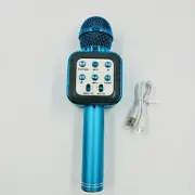 Wireless Bluetooth Handheld Karaoke Microphone Speaker Player Kids Party Blue