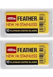 Feather Double Edge Safety Razor Shaving Blades 20 Count Japan