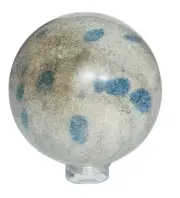 K2 Jasper Sphere - AZURITE - Stand Included - D