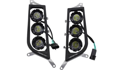 Heretic UTV Headlights Clear #HL-RZRBLK Polaris