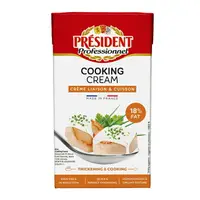 在飛比找樂天市場購物網優惠-法國總統牌熱廚專用鮮奶油(1公升) /罐
