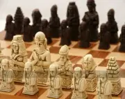Berkeley Egyptian Ornamental Chess Set (creamandbrown, no board)