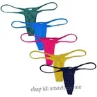 Men Micro Thong Underwear Spandex Dots G-String Mini Bikini Shiny Jockstraps