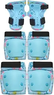 Kids Protective Gear Set,Wrist Guards for Roller Skating | Adjustable Knee and Elbow Guards Scooter Wrist Protector Gear for Multi-Sports