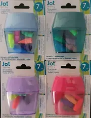 Pencil & Crayon Sharpeners + 6 Erasers Select: Color