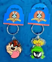 Vintage 1997 Looney Tunes 'Taz & Marvin' Crystal Craft Australia Kingring Bundle