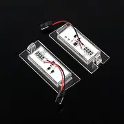 DEMULAX 2X White CANbus Error Free Number License Plate Lights Lamp, for Cherokee (2014-2018 12V 18LEDs 6000k SMD High Quality Car Number Plate Light