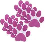 DOITOOL 12pcs Paw Shape Iron Embroidered Patches for DIY Stylish Decorations for Jackets and Backpacks Durable Self Adhesive Paw Appliques with Unique Embroidery Design