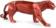 Lladro Panther Figurine Metallic Red #8750