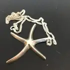 Starfish Pendant NWT Solid Sterling Silver 925 Chain Gift beach Star Fish
