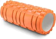 HCE EVA Foam Roller - 33cm x 14cm Deep Tissue Massager - Muscles Massage Roller - Myofascial Trigger Point Release - Medium Density EVA Foam Roller For Back Leg Muscles - Gym Fitness Yoga Physio Therapy (Orange)
