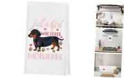 Dachshund Kitchen Towels,Black and Tan Dachshund Kitchen Towels and