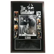 THE GODFATHER AL PACINO HAND SIGNED FRAMED COLLAGE WITH TOMMY GUN VITO BRANDO