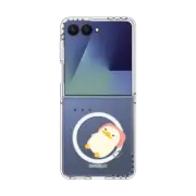 Galaxy Z Flip7 Clear Magnetic Case LYING DUCKOO