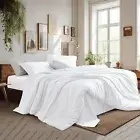 Queen Duvet Cover Set , 100% Egyptian Cotton 3Pcs Bedding Set- 1 Duvet Cover(...