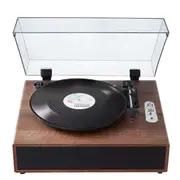 Bluetooth Vinyl Record Player 3-Speed Belt Driven Turntable 10W Speakers