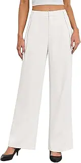[Gracyoga] Women's Wide Leg Petite Dress Pants High Waisted Casual Work Trousers 2025 Business Outfits with Pockets