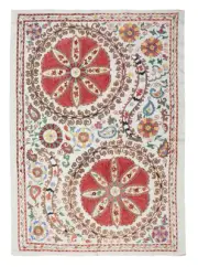 3.3x4.6 Ft Needlework Wall Art. Embroidered Silk Wall Hanging. Modern Tablecloth