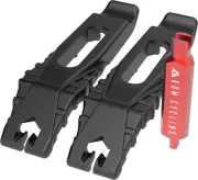 KOM Cycling Valve Core Tire Lever Set (Black Tire Levers with Red Valve Core ...