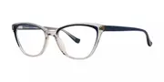 Kensie Prismatic Navy Linen Women’s Glasses Brown Size 53 - Private Health Rebate - Blue Light Block Available