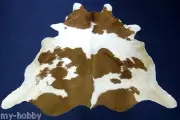 Cowhide Rug - Light Brown & White - Approx. 78" x 69"