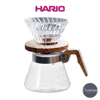 在飛比找蝦皮商城優惠-HARIO V60橄欖木玻璃濾杯咖啡壺組 Gusense S