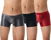 [Panegy] Men’s Silky Glossy Stretchy Boxers Low Rise Sexy Translucent Underwear S-XL