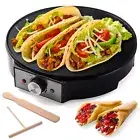 Crepes Maker 12'', Electric Crepe Maker & Griddle, Non-Stick Crepe Pan, Crepe...