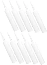 Holibanna 10Pcs Reusable Empty Caulk Tubes Portable Refillable Sealant Caulk Tubes for Epoxy and Custom Colors Compatible with Standard Caulking Tools